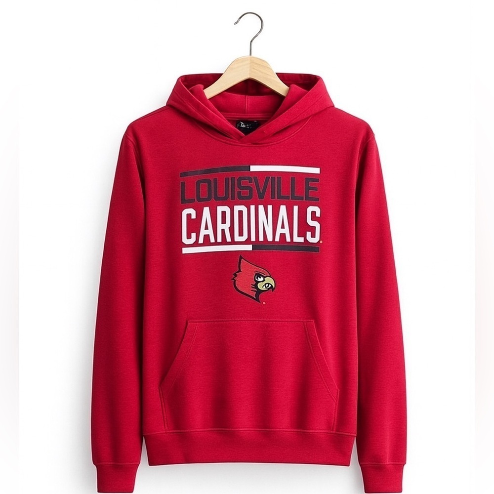 Louisville Cardinals Junior’s Gen 2 Red size XL Mascot hoodie. NCAA Louisville